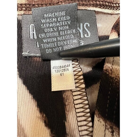 Chicos Additions Dress Womens Size L 2 Animal Print Brown Black Stretchy V-neck - Picture 8 of 9